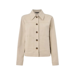 Whistles Taupe Mia Pocket Detail Jacket